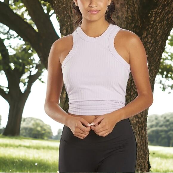Free People FP Movement Blissed Out Tank Top Color: Dew Berry Size: L - Picture 1 of 7